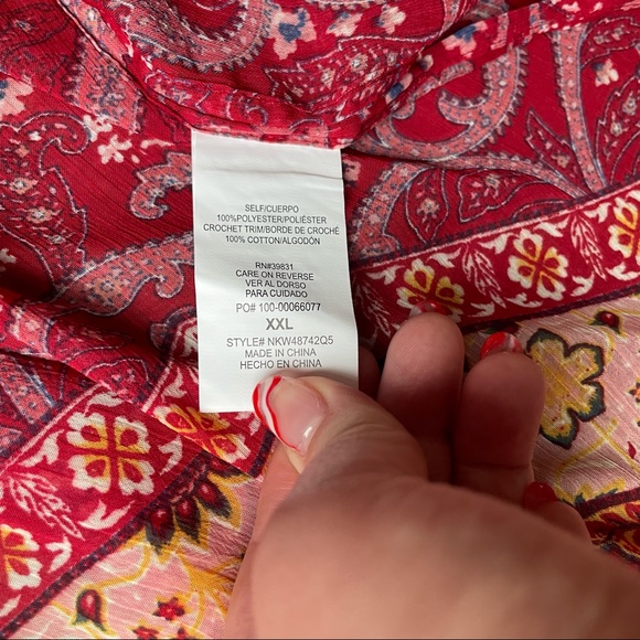 Red Kimono Shawl - Picture 5 of 5